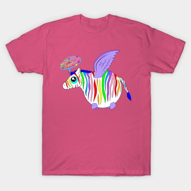 Rainbow zebra-fly T-Shirt by MelanieJeyakkumar